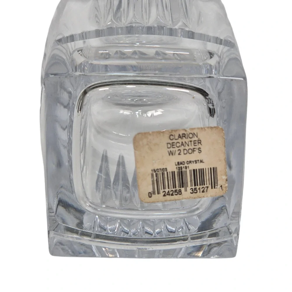 Waterford Clarion Decanter Vintage Clear Lead Crystal Wedge Cut Barware 12.5in